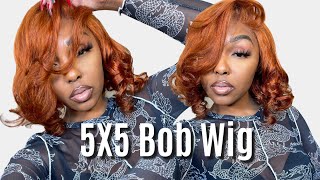 5X5 Ginger Bob Closure Wig Install | Beginner Friendly | Alipearl Wig
