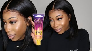 How To Re-Apply A Wig With The Lace Cut | Esha Lace Wig Glue Install | April Lace Wigs