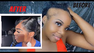How To Get Fake Edges In Mins | Without A Lace Wig Or Closure Piece