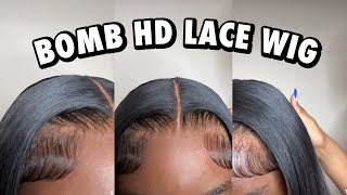 How To: Melt A 13X6 Lace Frontal Wig | Bone Straight Wig Install | Ft. Asteria Hair (Must Have)