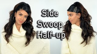Half Up Half Down  Side Swoop!  - Hair Tutorial | Ariba Pervaiz