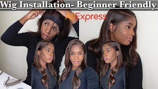 Beginner Friendly 16" 13X4 Alipearlhair Chocolate Brown Lace Front Wig Installation & Review
