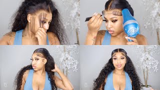 Watch Me Install + Style This Water Wave Wig Best Affordable Hd Lace Frontal Wig! Ft.Recool Hair