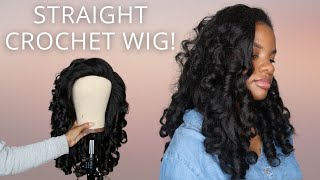 Straight Crochet Wig W/ Minimum Leave Out!