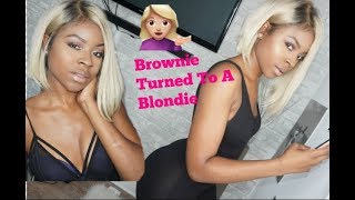 How To : 613 Blonde Lace Front Wig On Brownskin