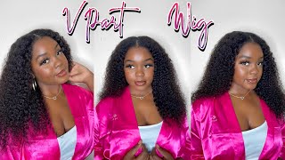 V Part Wig Install With Leave Out| Unice Hair @Unice01