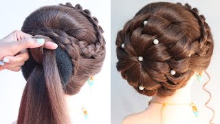Attractive Hairdo For Wedding Guest | Bun Hairstyle For Ladies