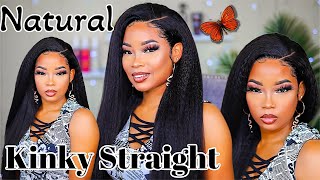 How To Easily Install Kinky Straight Lace Wig Feat. Tinashe Hair