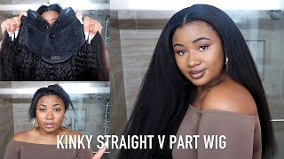 Easy & Quick Install! |  Everything You Need To Know About Wiggins Hair Kinky Straight V Part Wig