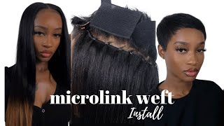 How To: Detailed Microlink Weft Extensions On My Short Hair | Curls Queen