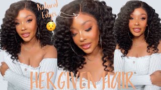 Finally A Wig That Mimics Our Natural Edges! Most Natural Hairline On Glueless Wig|Ft. Hergiven Hair