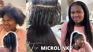 First Time Installing I-Tips Microlinks Extensions On Natural Hair Using Isee Hair | Mpumeh S