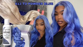 Powder Blue X Curlymehair 613 || Easy Watercolor Method