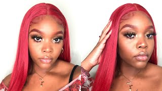 The Perfect Red Synthetic Wig!! | Sensationnel Synthetic Empress Edge Shear Muse Lace Front Wig