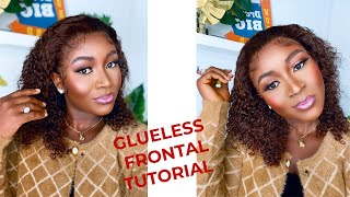Must Watch | Very Detailed Glueless Lace Frontal Wig Tutorial | Part 1 | Omoni Got Curls