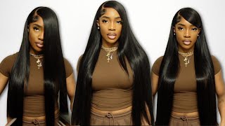 Deep Side Part W/ Baby Hairs Sleek Install |30'' Hd Lace Wig Ft Wiggins Hair