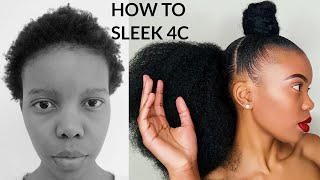How To Half Up Half Down On Short 4C Natural Hair | Drawstring Ponytail | No Heat Ft Onaturalwigs