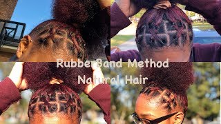 Rubberband Ponytail / Bun Tutorial On Natural Hair