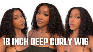 Perfect Back To School Wig! Deep Curly Wig Install Ft Ywigs