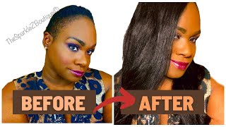 How To: Transform Extremely Short 4C Natural Hair| Clip-Ins | Curlsqueen.Com