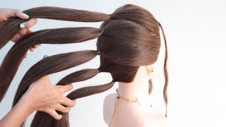 2 Fancy Ponytail Hairstyle For Party | Unique Hairstyle