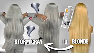 How To Get The Perfect Storm Gray Hair ! Ft Yolissa 613 Hair | Sam Iam