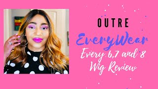 Easy To Style Wigs Less Than $25| Outre Synthetic Hd Everywear Lace Front Wigs| Every 6,7,And 8