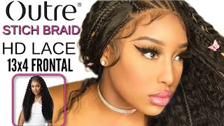 Watch Me: Install Outre *New* Pre Styled Stitch Braid Lace Wig! (2022) #Syntheticwigs #Hdlace #Outre