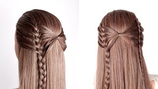 Easy Braided Hairstyle For Longhair In Simple Way | French Braid Hairstyles
