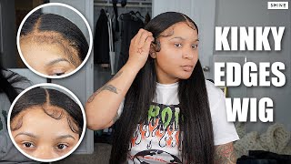  New Kinky Edges Wig! Melted Wig Install Ft Shine Hair