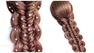Suspended Loop Fishtail Braid   Christmas Holiday Hairstyle