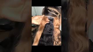 Let Us Make A Highlight Tape In Human Hair Extensions Body Wave #Bodywavetapein#Tapeins