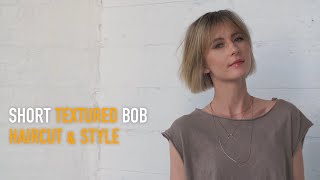 Short Textured Bob Haircut & Style | Kms Pro