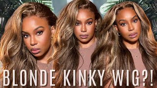 Best Blonde Kinky Straight Wig Install?! | Sunber Hair | Alwaysameera