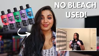 Dyeing My Dark/Black Hair With Strawberry Leopard Hair Dye | No Bleach Used | Bits Of Bhavika