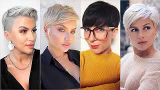 Women Silver Pixie Haircuts Ideas 2022 | Pinterest Pixie Haircut Style For Women