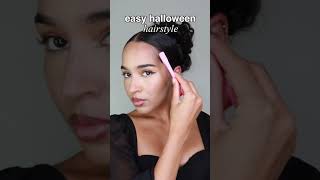 Easy & Cute Halloween Hairstyle For Curly Hair  #Shorts #Curlyhairstyles