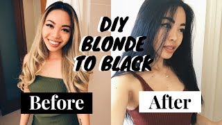 How To: Blonde To Black Hair (Diy)