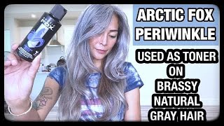 Arctic Fox Periwinkle | Gray Hair | Gray Hair Transition | Toning Brassy Natural Gray Hair