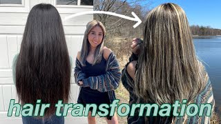 Going From Black Hair To Blonde Hair Transformation!
