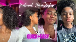8 Quick Easy Natural Hairstyles For Everyday |Short Curly Hair|