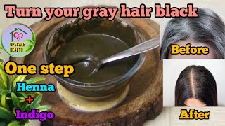 Naturally Turn Gray Hair Black Using One Step Henna + Indigo Hair Pack Beautiful Black Hair