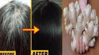 Reverse Gray Hair Into Black Hair Naturally With Ginger | Gray Hair Dye Naturally In 4 Minutes