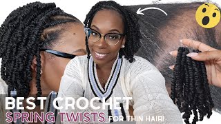  Best Crochet For Thin Hair! 30 Min Spring Twists Bob Install & Review  No Rubber Bands Toyotress