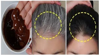 Gray Hair Turn To Black Hair Naturally In 6 Minutes \\ Gray Hair Natural Dye \\ Coffee For Hair