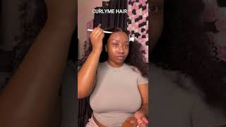 How To Install A Kinky Curly Wig!! #Curlymehair #Shorts #Wiginstall