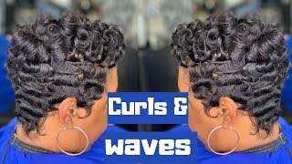 3D Waves, Curl Waves| How To Curl Short Hair