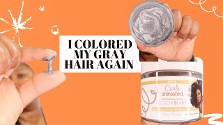 Temporary Color For Gray Hair | Ors Curls Unleashed Color Wax  On Gray Natural Hair