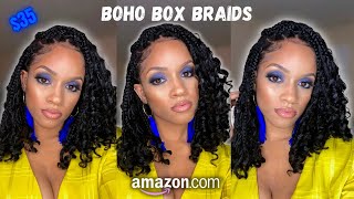 Boho Box Braids Bob  $35 Amazon Hair | Crochet Protective Styles For Natural Hair