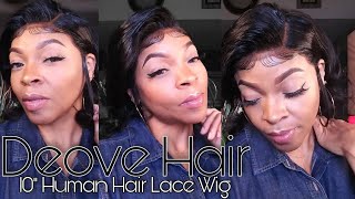 #Amazonwigs #Beginnerfriendly 10" Human Hair Lace Front Wig | Deove Hair | Amazon | Beautifaht